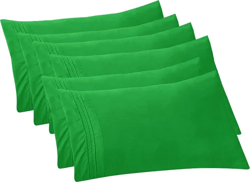 Vista 93 de Elegant Comfort Fundas de almohada sólidas de microfibra de alta calidad hotelera, tejido suave, resistente a las arrugas y a las manchas, fácil
