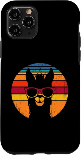 Vista 13 de iPhone 12 mini disfraz de alpaca vintage con llama divertida, funda de llama para amantes de las llamas