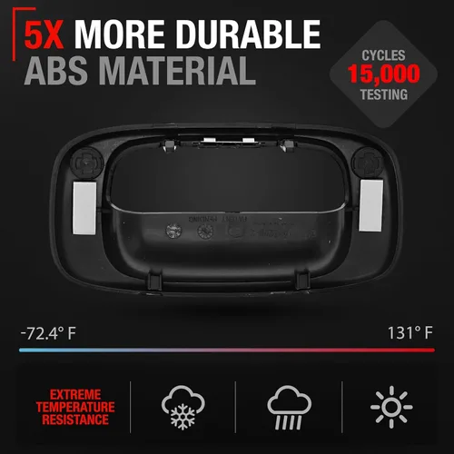 Vista 2 de T1A Panel para manija de puerta trasera con clip metálico - Compatible con Chevrolet Silverado 1500 2500 3500 1999-2006; 99-06 GMC Sierra 1500 2500