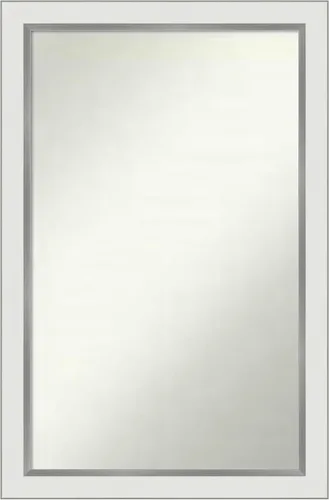 Vista 287 de Amanti Art Espejo personalizado, espejo de baño estrecho Alexandria White Wash, espejo de pared o espejo de tocador de baño sobre el fregadero