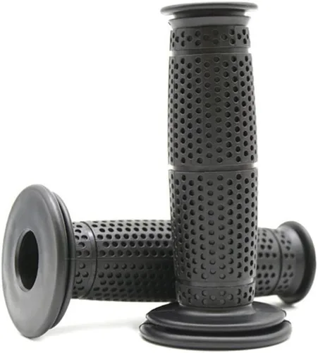 Vista 4 de PartyKindom 1 par de empuñaduras de goma para manillar de motocicleta para mayor comodidad y control compatibles con varios modelos