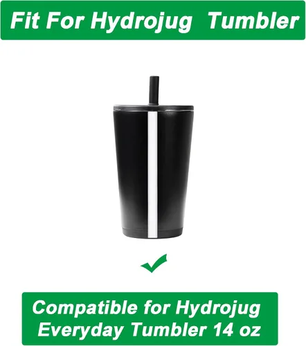 Vista 2 de Repuesto de popote compatible con vaso HydroJug Everyday de 14 onzas, 6 popotes con 1 cepillo