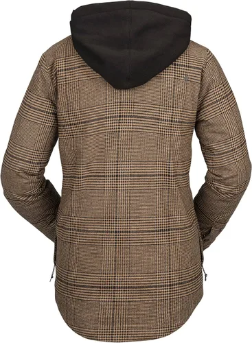 Vista 2 de Volcom Chaqueta de franela de snowboard y esquí de invierno con capucha para mujer