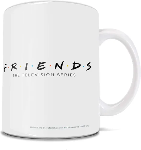 Vista 420 de Trend Setters Friends the Television Show – 25 años – Mercancía oficial – Taza de café o té de cerámica blanca de 11 onzas – perfecta para regalar