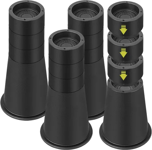 Vista 25 de Paquete de 12 elevadores de muebles de 1 pulgada, elevadores de cama ajustables resistentes para mesa, escritorio, sofá, silla, gabinete, marco
