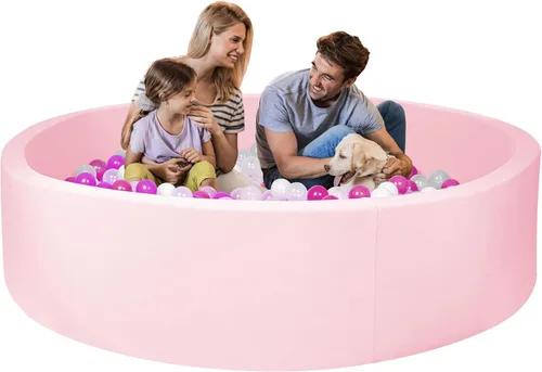 Vista 13 de Fosa de pelotas de espuma, 35" x 12" Fosas de pelotas para niños pequeños, Piscina de pelotas redonda suave para bebés y niños pequeños, Regalo