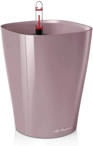 Vista 5 de Lechuza 14949 Mini Deltini - Maceta de riego automático para uso en interiores y exteriores, 4 x 4 x 5 pulgadas, color carbón