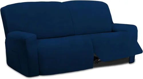 Vista 75 de Easy-Going - Funda elástica de microfibra para sofá reclinable seccional, suave vellón ajustable a tu sofá de 2 cuerpos, lavable, protector