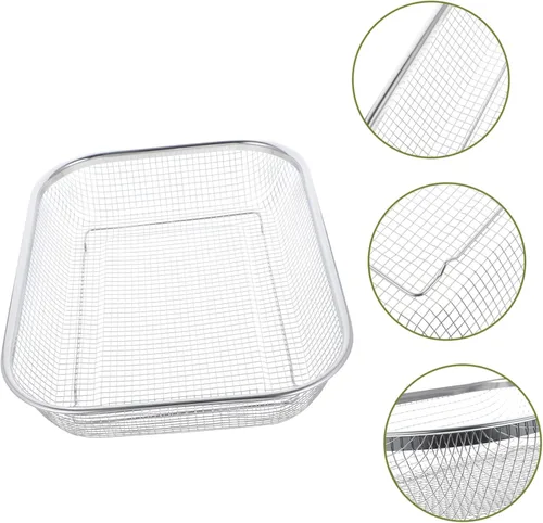Vista 6 de Kichvoe Colador de malla fina Colador de malla de acero inoxidable, colador de frutas y verduras, cesta de fregadero, accesorios de cocina