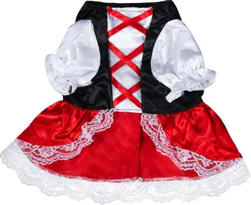 Vista 3 de Rubies disfraz de Caperucita Roja para perro, XS, Rojo