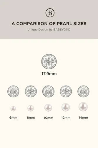 Vista 6 de BABEYOND - Collar de perlas redondas de imitación para novias, bodas