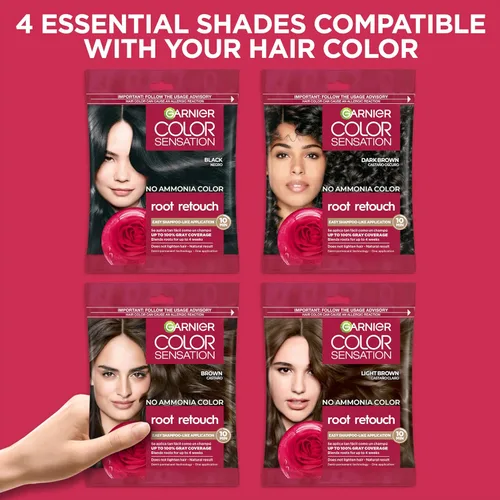 Vista 15 de Garnier Color Sensation Root Retouch - Tinte permanente para el cabello para raíces con cobertura 100% de las canas y sin amoníaco, tinte para Negro