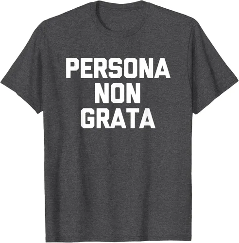 Vista 26 de Persona Non Grata - Divertida camiseta sarcástica con frase sarcástica, Negro