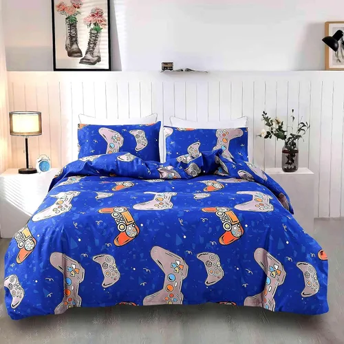 Vista 10 de SDIII Juego de funda de edredón de 3 piezas, color azul claro, 1 funda de edredón y 2 fundas de almohada, microfibra de primera calidad, funda