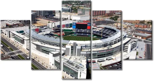 Vista 11 de Busch Stadium Baseball Home Decor St. Louis, Missouri Cityscape - Pósteres e impresiones artísticas de pared de 5 piezas de estadios de béisbol