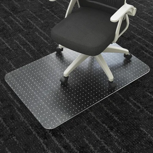 Vista 12 de Alfombrilla para silla de oficina para suelos duros - 45''×53'', protector de suelo transparente de PVC resistente para madera/azulejos