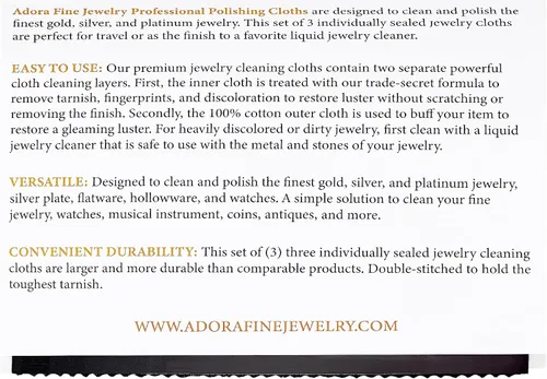 Vista 8 de Soluciones completas de limpieza de joyas para joyas finas y de moda Tarro suave, kit suave y paños de pulido Oro, plata, platino Pendientes