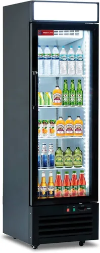 Vista 7 de WESTLAKE Refrigerador de mercadería comercial de 24" de ancho con puerta de vidrio única de acceso directo vertical con puerta de vidrio, ventilador