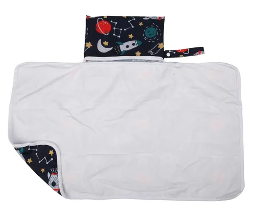 Vista 9 de Cambiador de pañales para bebé, portátil, plegable, lavable, pañal de viaje impermeable (nacido hasta ser A)