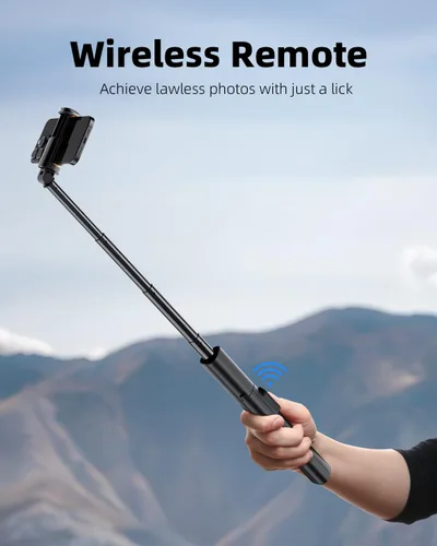 Vista 3 de TODI Trípode para selfie stick de 58 pulgadas, trípode portátil y extensible, soporte todo en uno para iPhone y Android