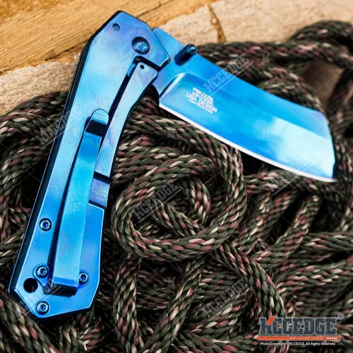Vista 5 de KCCEDGE BEST CUTLERY SOURCE EDC - Cuchillo de bolsillo para camping, accesorios de navaja de afeitar de borde afilado, cuchillo plegable