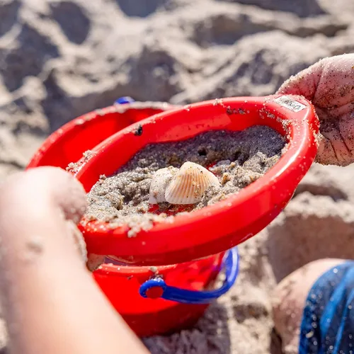 Vista 6 de Spielstabil Juguete de playa – Tamiz de arena pequeño, herramientas de caja de arena para niños y juguetes de arena resistentes