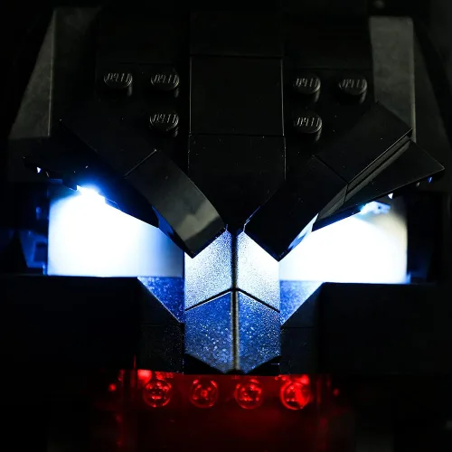 Vista 5 de Kit de iluminación LED solamente – Juego de luces diseñado para Lego Batman Cowl 76182 juego de bloques de construcción – El modelo no está incluido