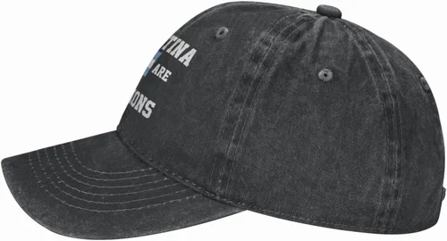 Vista 3 de We are The Champions - Gorra de béisbol con bandera argentina, de algodón, unisex, color negro, Negro