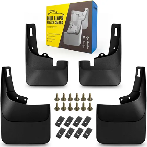 Vista 30 de Aleta de lodo Compatible con 2009-2010 Do-dge Ram 1500/2500/3500, 11-18 Ram 1500/2500/3500, Compatible con ruedas traseras simples, No es compatible