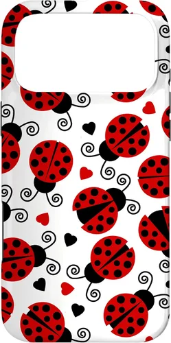 Vista 22 de Carcasa para iPhone 17 de mariquitas y corazones