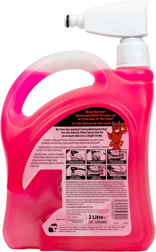 Vista 2 de CarPlan Demon Shine 68 fl oz (2L) con pistola pulverizadora, spray para brillo