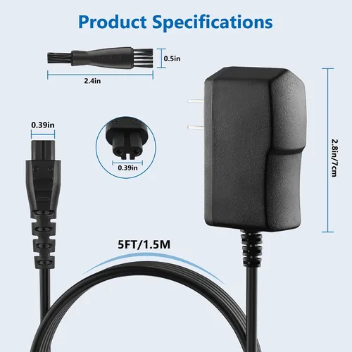 Vista 5 de 5V para cargador Remington, cargador de repuesto para Remington HC5870 HC4250 PF7500 PF7600 PG6250 PG6255 PG6170 PG6171 XR7000 XF8550 XF8700 Cable