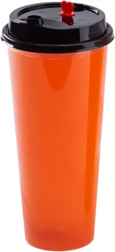Vista 5 de Karat Tapa de cúpula de Sipper 3.543 in Para vasos de polipropileno premium de 16/24 oz de alto Negro