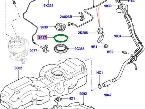 Vista 2 de LAND ROVER Junta Bomba Combustible Range Rover LR2 LR3 LR4 Sport VELAR LR117476