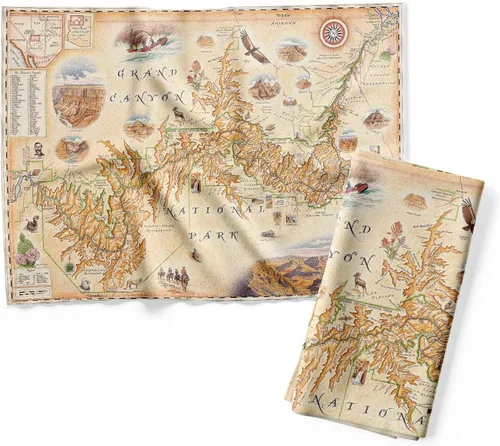 Vista 14 de Xplorer Maps 1000 Islands Map - Toalla decorativa de harina para cocina, 100% algodón, 18 x 24 pulgadas