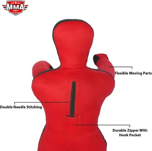 Vista 2 de MMA Niños Artes Marciales Mixtas Entrenamiento Judo Kick Boxing Dummies Jóvenes Ejercicio Lanzar Buddy Ground Libra Maniquí Fitness - 40 PULGADAS