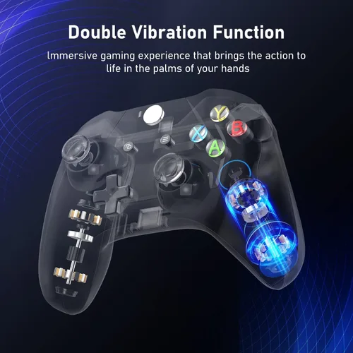 Vista 2 de Controlador inalámbrico para Xbox One PC Game Controller Compatible con Xbox Series XSXbox OneXbox One SOne X (negro)
