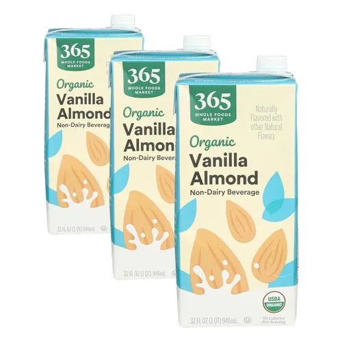 Vista 17 de 365 de Whole Foods Market - Leche de almendra orgánica sin endulzar de vainilla, envase de 32 onzas líquidas