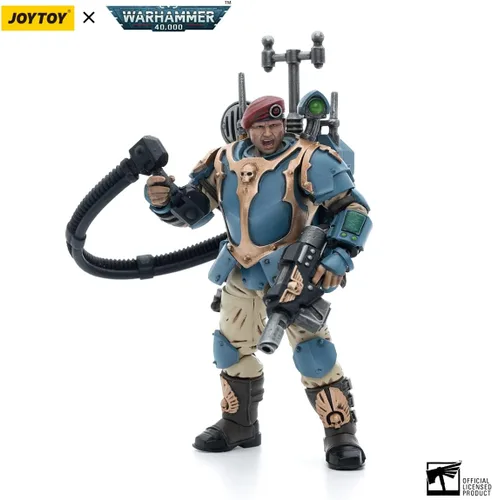 Vista 3 de JoyToy Warhammer 40K: Astra Militarum Tempestus Scions Command Squad Operador Vox Figura a escala 1:18