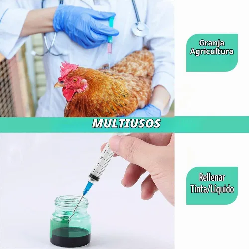 Vista 5 de Paquete de 4 jeringas desechables de 0.1 fl oz con jeringas Luer Lock de 23 Ga de 1.0 pulgadas, envueltas esterilizadas individuales