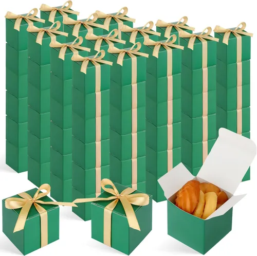 Vista 14 de Jutom 100 mini cajas de regalo, cajas de dulces extra pequeñas de papel con cinta dorada para el día de San Valentín, cumpleaños, boda, aniversario
