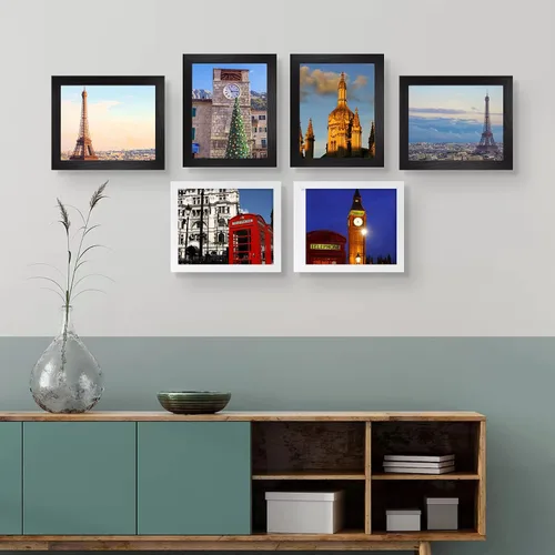 Vista 3 de SESEAT Marco de fotos negro de 8 x 10 pulgadas, marco de fotos para montaje en pared o mesa, 1 paquete