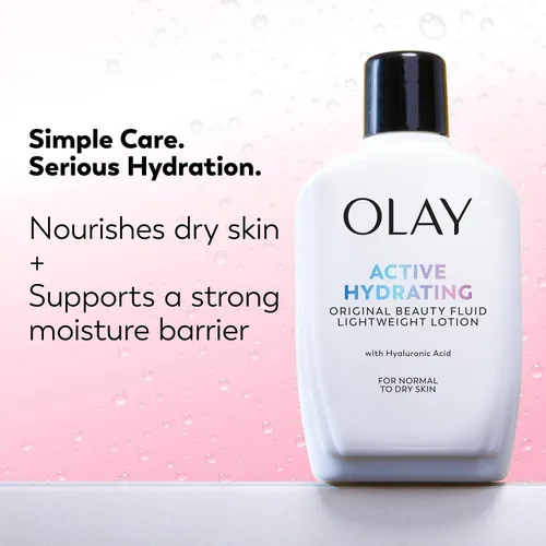 Vista 3 de Olay Hidratante Facial, Loción Fluida de Belleza Hidratante Activa, Hidratante Facial Original, 4 Oz. (Paquete de 2)