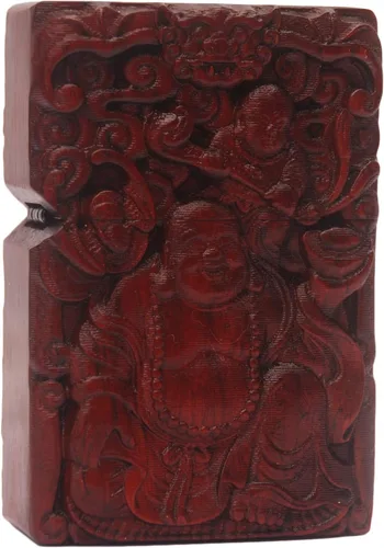 Vista 6 de Carcasa exterior de palisandro Huanghuali natural tallado para módulo Zippo (1000 brazos Avalokiteshvara de la diosa 3#)
