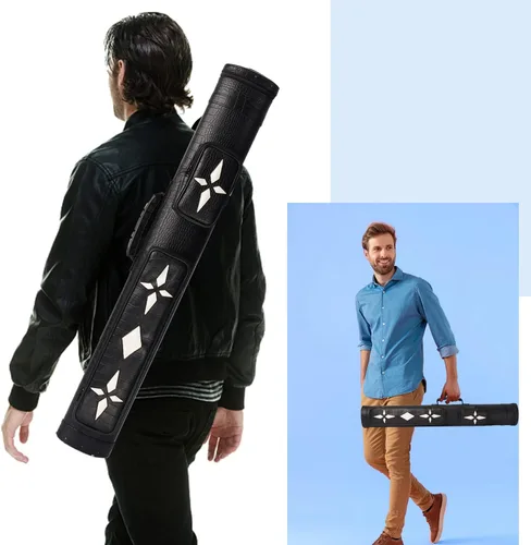 Vista 7 de GSE Games & Sports Expert Estuche de transporte para taco de billar duro de lujo 2x2, estuche para taco de billar, accesorios de billar