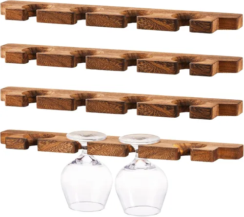 Vista 8 de Ripeng - Soporte para copas de madera, 4 unidades, color madera