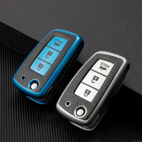 Vista 2 de Leather TPU Car Key Case Cover, for Nissan X-Trail T32 Juke F15 Qashqai J11 Murano Tiida Maxima Altima Quest Livina Nismo