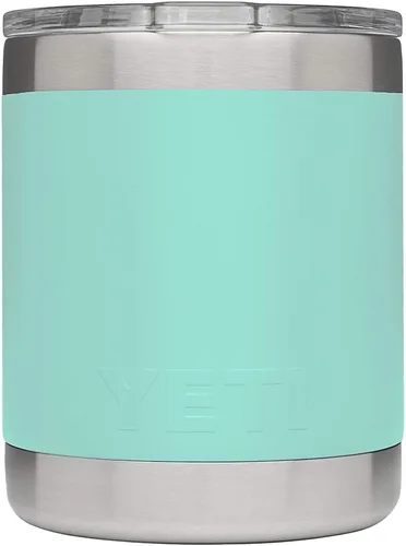 Vista 5 de Yeti Rambler Vaso corto de 10 onzas con aislamiento térmico al vacío, de acero inoxidable, con tapa MagSlider Verde mar