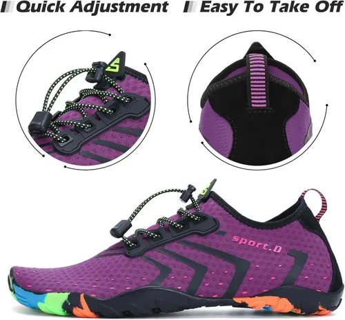 Vista 5 de Mishansha - Zapatos de agua para hombres y mujeres, secado rápido, para natación, buceo, surf, deportes acuáticos, piscina, playa, senderismo, yoga.