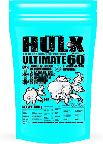 Vista 10 de HULX Goldfish - Pellets de hundimiento de alimentos para gran músculo y aumento de peso masivo, suero mezclado con alto contenido de proteínas, 60%